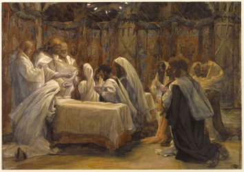 The Communion of the Apostles, illustrasjon til The Life of Christ, ca. 1884-96 (wc & gouache på papp)