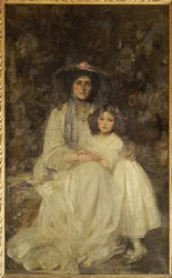 Lady Dickson-Poynder og hennes datter Joan, ca. 1905