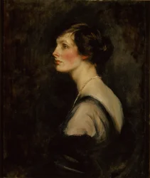 Portrett av Mary Gascoigne-Cecil da Marchioness of Hartington, ca. 1917-18 (olje på lerret)