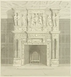 Peis i Langton Mansion, på baksiden