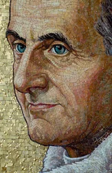 En mosaikkfremstilling av pave Paul VI (1963–1978) pryder en vegg i Romas basilika ...