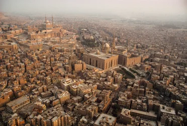 Luftfoto av Kairo. KAIRO, EGYPT.