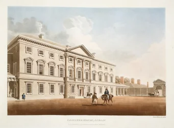 Leinster House, Dublin, 1792 (håndfarget gravering)