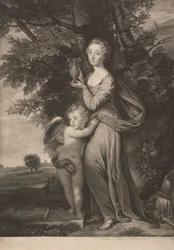 Frøken Frances Greville og hennes bror som 'Hebe' og 'Cupid'