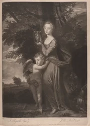 Miss Gravile (Frances Anne Greville og broren hennes som "Hebe and Cupid"
