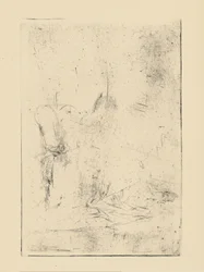 [76] Inntrykk fra kansellerte plater av Whistler - [Sittende figur].