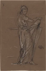 Drapert kvinnefigur