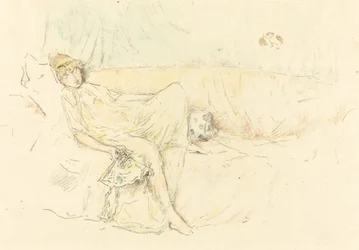 Drapert figur, liggende