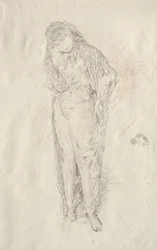 Drapert figur stående