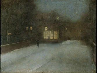 Grått og gull - Snø i Chelsea