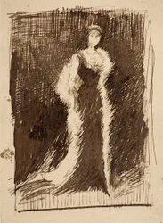 Skisse etter "Arrangement i svart: Lady Meux"
