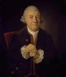 Portrett av John Baskerville 1706-1775, 1774.