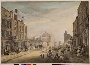 Utsikt mot Hanover Square Viser Holles Street, London, 1773-1791