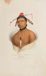 MA-KO-ME-TA eller Bjørneoljen; En monomoniehøvding, fra The Aboriginal Portfolio