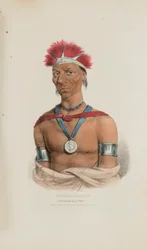 MAUCK-COOMAUN; En berømt høvding fra Iowa, fra The Aboriginal Portfolio