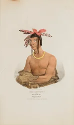 MISH-SHA-QUAT eller den klare himmelen; En Chippeway-høvding, fra The Aboriginal Portfolio