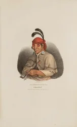 NA-SHE-MUNG-GA, en høvding fra Miami, fra The Aboriginal Portfolio