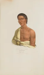 O-HYA-WA-NIM-CE-KEE eller den gule tordenen; en Chippeway-høvding, fra The Aboriginal Portfolio