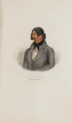 WAA-BA-SHAW; En berømt sioux-høvding, fra The Aboriginal Portfolio