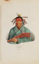 WAA-TOP-E-NOT eller Ørnens seng; En revehøvding, fra The Aboriginal Portfolio