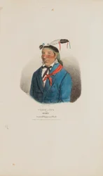 WEESH-CUB eller den søte; En kjent Chippeway-høvding, fra The Aboriginal Portfolio