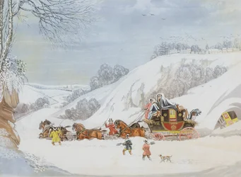 A Mail in Deep Snow, gravert av George Hunt