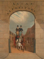Skolering av et par i en bremse på Lucas's Yard, Clerkenwell