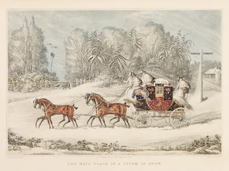 The Post Coach in a Storm of Snow, 1825