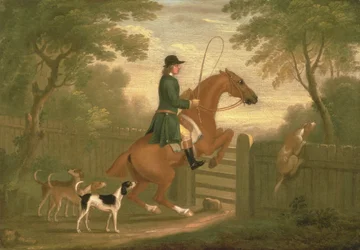 Huntsman with his Hounds in a Landscape