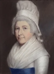Mary Andrewes (pastell på grått papir)