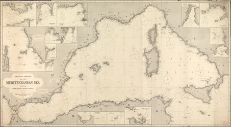 Kart over det vestlige Middelhavet