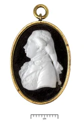 George IV, som Prince of Wales, ca. 1790 (hvitt glass i forgylt metallramme)