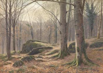 En vintermorgen, rimfrost smelter, 1885-1894