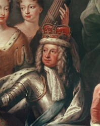 Detalj av George I fra Painted Hall, Greenwich