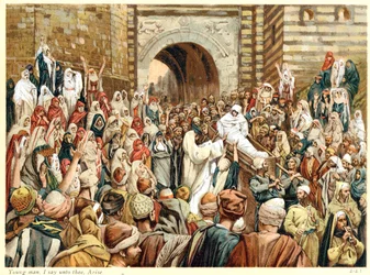 Jesus oppdrar enkens sønn i Nain, ca 1890