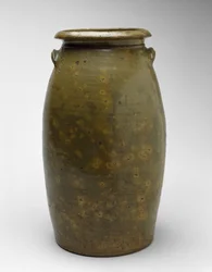 Churn, c. 1873-1900 (alkalisk glasert steintøy)
