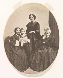 Fire generasjoner, ca. 1860.