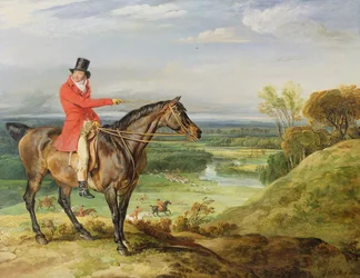 John Levett på jakt i parken ved Wychnor, Staffordshire