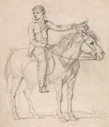 Lord Stanhope (senere jarl av Chesterfield) som gutt, ridende på en ponni