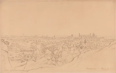 Studie for utsikten over Cambridge fra Castle Hill