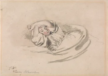 Kunstnerens sønn, Henry, sover