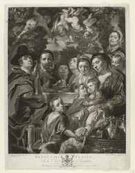 Portrett av Jacques Jordaens med foreldrene, brødrene og søstrene Rubens og familie (tittel på objekt) Malerier fra The Houghton Gallery (serietittel) The Houghton Gallery (serietittel)