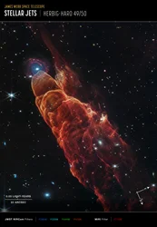 Herbig-Haro 49/50 (NIRCam- og MIRI Compass-bilde)
