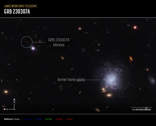Kilonova og Host Galaxy Compass Image