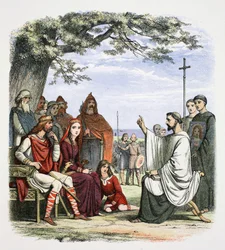 Augustine forkynte for kong Ethelbert, 597 1864