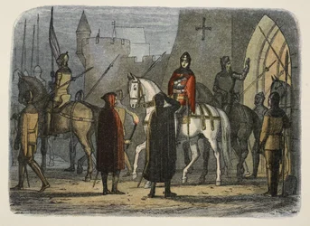 Henry V marsjerer ut mot Lollards, fra A Chronicle of England BC 55 til AD 1485, pub. London, 1863