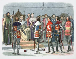 Adelsmenn før kong Richard II, Westminster, 1387 1864.