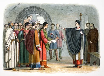 Thomas a Becket forbyr jarlen av Leicester å avsi dom over ham, 1162 1864