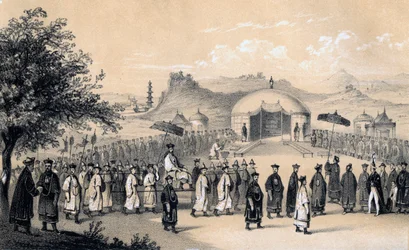 Tilnærming fra keiseren av Kina, for å motta den britiske ambassadøren, 1847