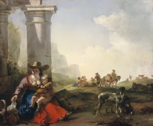 Italienske bønder blant ruiner, ca. 1649-50